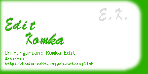 edit komka business card